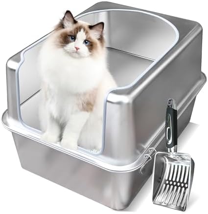 Stainless Steel Litter Box by Aothey