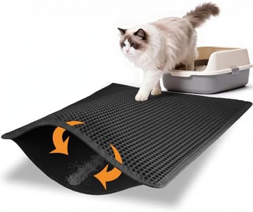 Pieviev Kitty Litter Mat, Double-Layer Waterproof Design by Pieviev