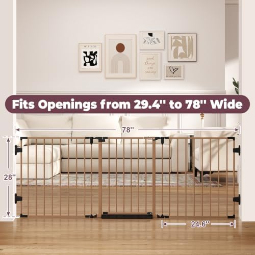 29.4-78" Extra Wide Baby Gate, Long Dog Gates Indoor - Image 5