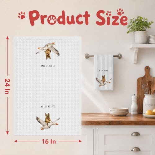 German Shepherd Kitchen Towels, Cute Hand Tea Towel - Image 2