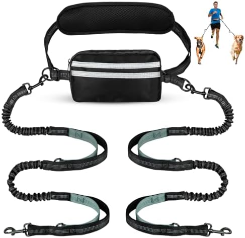 Hands Free Dog Leash for Two Dogs Walking by Yicostar