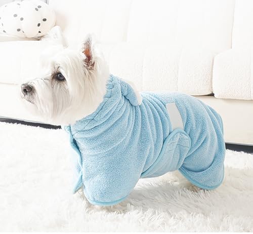 Pet Bathrobe for Dog Cat Absorbent Quick Drying Hooded Bath Towel - Image 5