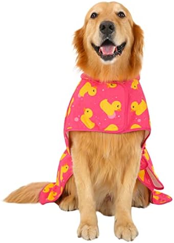 HDE Hooded Dog Bathrobe Quick Dry Towel Wrap - Image 4