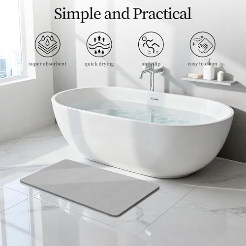THMINS Extra Large Stone Bath Mat - Image 3