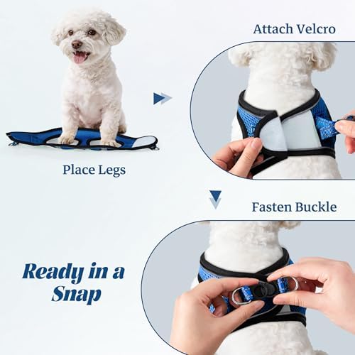 No Pull Dog Puppy Harness and Leash Set Reflective Mesh Vest Small - Image 4