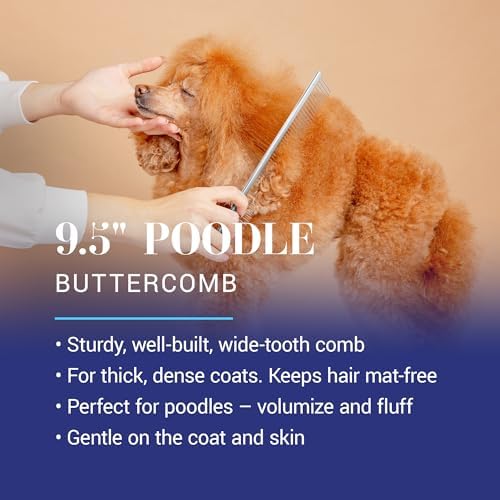 Chris Christensen 9.5 in Coarse Poodle Butter Comb, Groom Like a Professional - Image 2