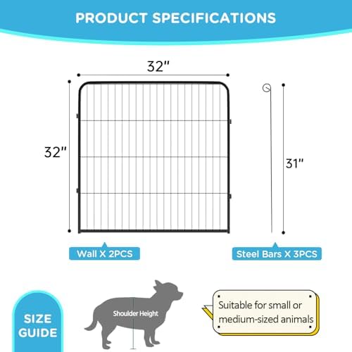 BestPet | Dog Playpen Extender | 32", 2 Panels | Expandable Design - Image 7