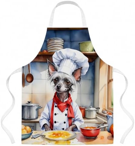 Caroline's Treasures Chinese Crested The Chef Apron Cooking Kitchen Server by CarolinesTreasures