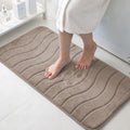 Flamingo P Taupe Bath Mat 47x17 Extra Long Quick Dry Washable by FlamingoP