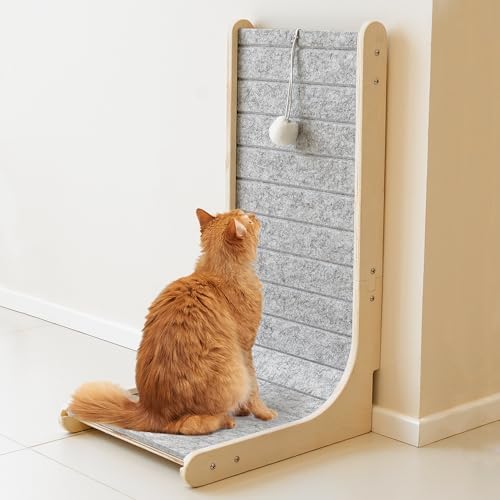 PETKARAY Felt Cat Scratcher, Vertical Cat Scratching Pad, Scratch Resistant by PETKARAY