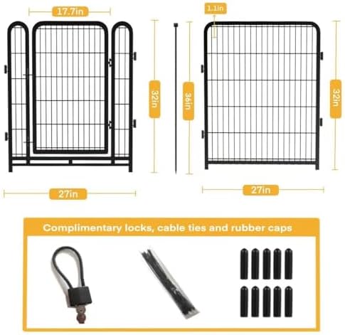 Getlay Dog Playpen 32 inch 16 Panels, Puppy Playpen Indoors, Dog Fence Outdoor - Image 4