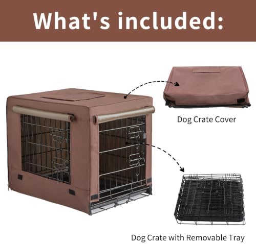 DONORO Dog Crates for Small Size Dogs Indoor Double Door Dog Kennels & Houses - Image 2