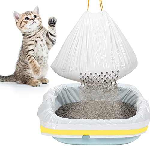 Jutom 28 Count Sifting Litter Box Liners, Cat Box Liners by Jutom
