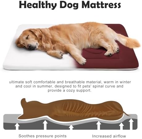 Dog Bed Large Crate Mat 42 in Non-Slip Washable Soft Mattress Kennel Pads - Image 3