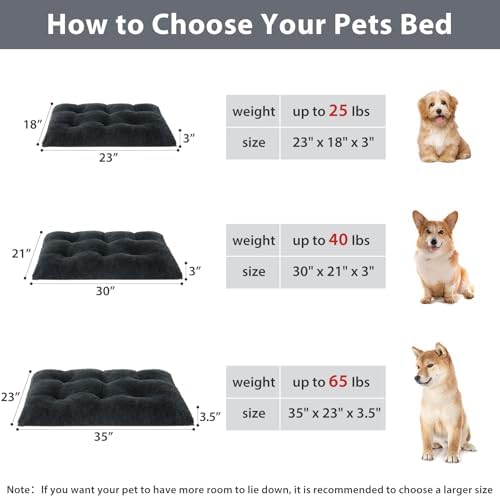 BFPETHOME Dog Beds for Large Dogs, Plush Dog Crate Bed Fluffy Cozy Kennel Pad - Image 5