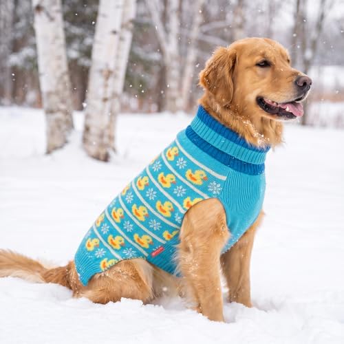 KYEESE Dog Sweater for Medium Large Dogs Turtleneck Thick Knit, Duck - Image 7