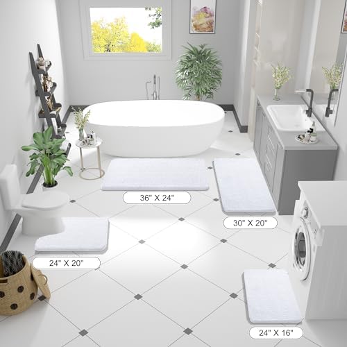 OLANLY Bathroom Rugs 36x24, Extra Soft Absorbent Chenille Bath Rugs - Image 2