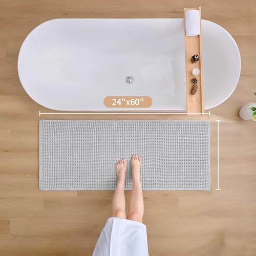 ILANGO Upgraded Waffle Bath Rug 24x60, Super Absorbent Non Slip Bath Mat - Image 2