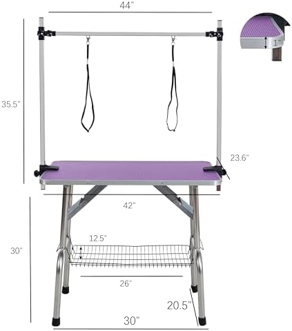 42" Dog Grooming Table Foldable Pet Grooming Tables - Image 2