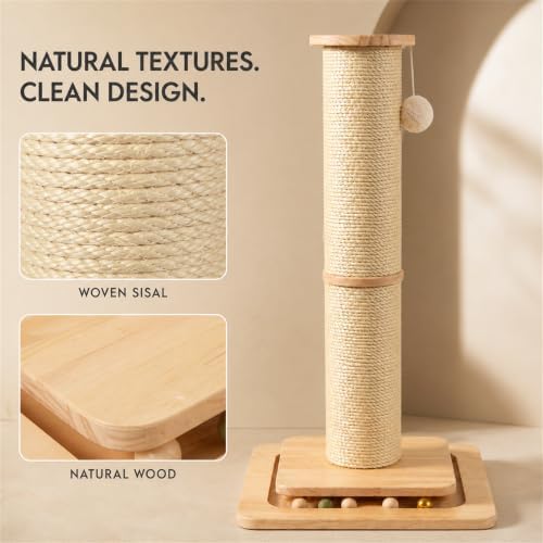 Cat Scratching Post, 4 Inch Large Sisal Scratching Posts - Image 5