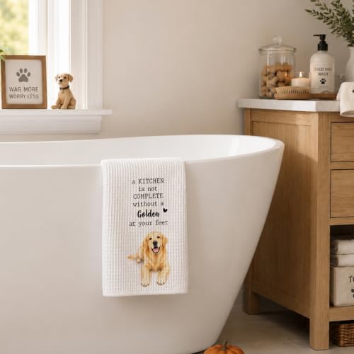 Golden Retriever Kitchen Towel, Funny Kitchen Decor Gift - Image 7