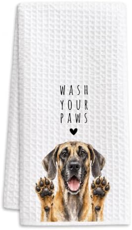 Dane Kitchen Towel, Hand Towel, Great Dane Gifts by Buildinest