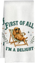 Cocker Spaniel Kitchen Towel, Cute Dog Hand Towel, Funny Dog Lover Gift by Huastatewolf