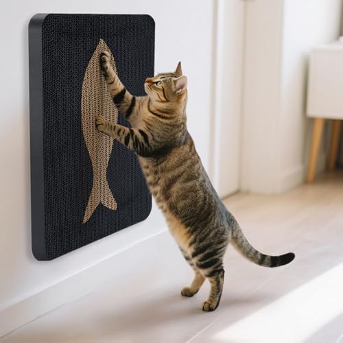 Ownpets Wall Cat Scratcher, Cute Vertical Cat Scratching Board, Wall Mounted by Ownpets