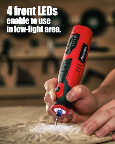 AVID POWER 8V Cordless Rotary Tool 5 Speeds Dog Nail Grinder 4 LED Lights - Image 5