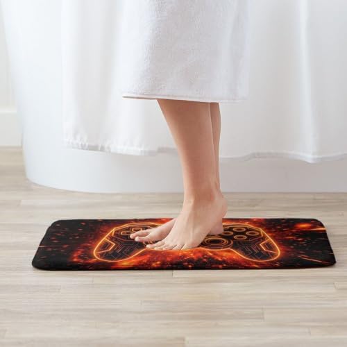 Game Joystick Gaming Bath Mat Non-Slip Soft Microfiber Bathroom Rugs Washable - Image 2