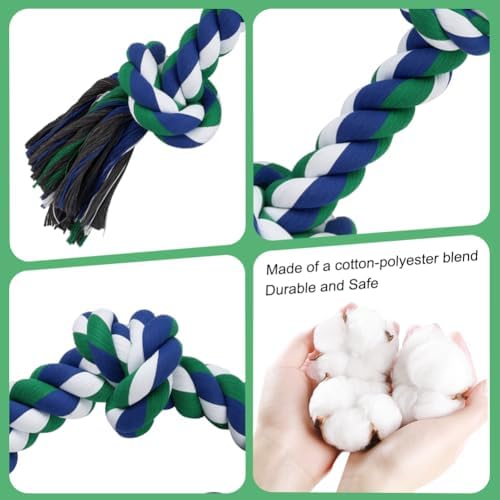 SZEE Dog Rope Toy for Large Dogs, 37 Inch 5 Knots, Tug of War Rope for Large - Image 4