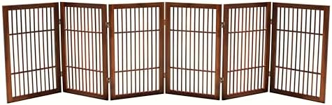 Urnporium Pet Dog Gate Freestanding, Strong Durable Folding Wooden Fence by Urnporium