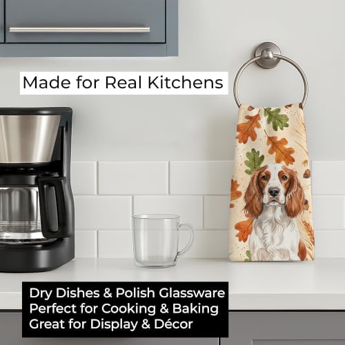 Caroline's Treasures Welsh Springer Spaniel Dogs Kitchen Towel 15x25 in - Image 3