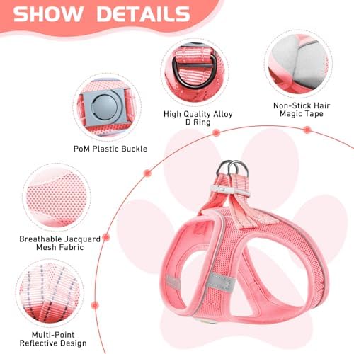 Soft Mesh Dog Harness and Leash Set, No Pull Puppy Harness and Leash Set - Image 2