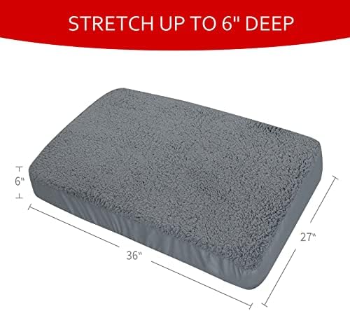 Dog Bed Covers Soft Plush Replacement Washable, 36x27 Inches, Cover Only - Image 6