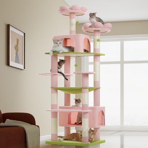 PAWZ Road 81" Flower Cat Tree Large Condo Hammock &2 Perches by PAWZRoad