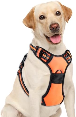 No Pull Dog Harness, Adjustable Reflective Front Clip Pet Vest by Unknown