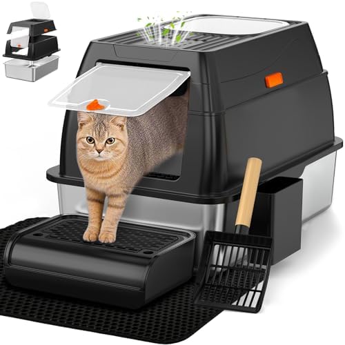 Vivifying XL Stainless Steel Cat Litter Box by Vivifying
