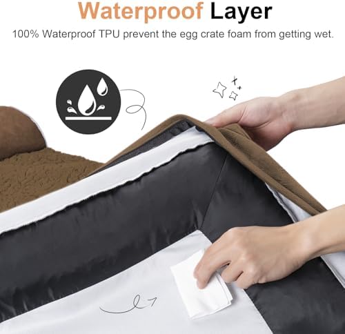 NANUYA Orthopedic Dog Bed for XX-Large Dogs, 44 x 34 Inch, Dark Coffee - Image 4