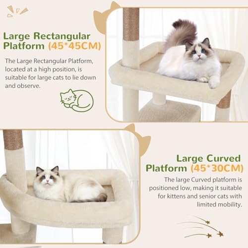 Globlazer 74in Large Sturdy Cat Tree - Image 3