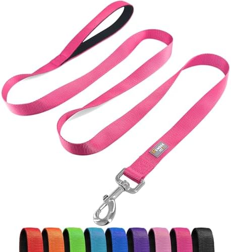6 FT Reflective Dog Leash for Large Dogs, Hot Pink by Penseepet