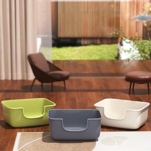 Large Cat Litter Box with High Sides, Open Kitty Litter Boxes Anti-Splashing - Image 7