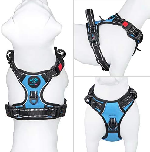 PHOEPET No Pull Dog Harnesses for Small Dogs Reflective Adjustable - Image 2