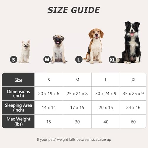 MIXJOY Large Dog Bed for Large Medium Small Dogs, Rectangle Washable Orthopedic - Image 6