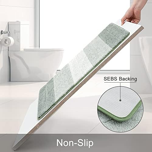 Kmson Ombre Bath Mat for Bathroom, Non Slip Ultra Soft and Thick Water - Image 3