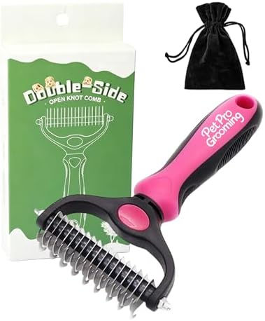 Tool, 2-In-1 Double-Sided Grooming Tool, Pet Shedding Remover Rounded-Tooth Comb by Unknown