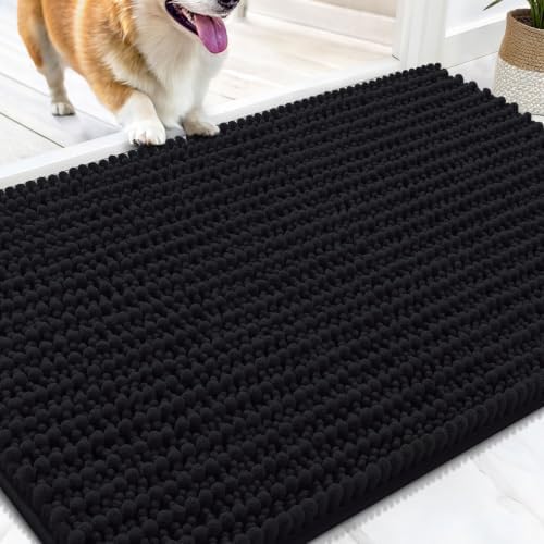 OLANLY Dog Door Mat for Muddy Paws 30x20, Ultra-Absorbent Chenille Mud Mat by OLANLY