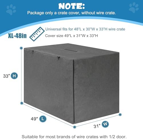 Deblue Indoor Grey Dog Crate Cover - Image 2