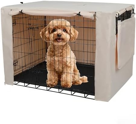 Deblue Dog Crate Cover, 24 Inches Durable Polyester Indoor Kennel Cover by DebluePetSupplies