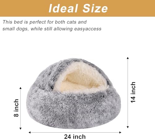 Dog Beds for Small Dogs, Cat Bed Cave, Washable Cute Cat Bed, Cozy Nook Pet Bed - Image 6